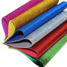Folha borracha de eva com glitter